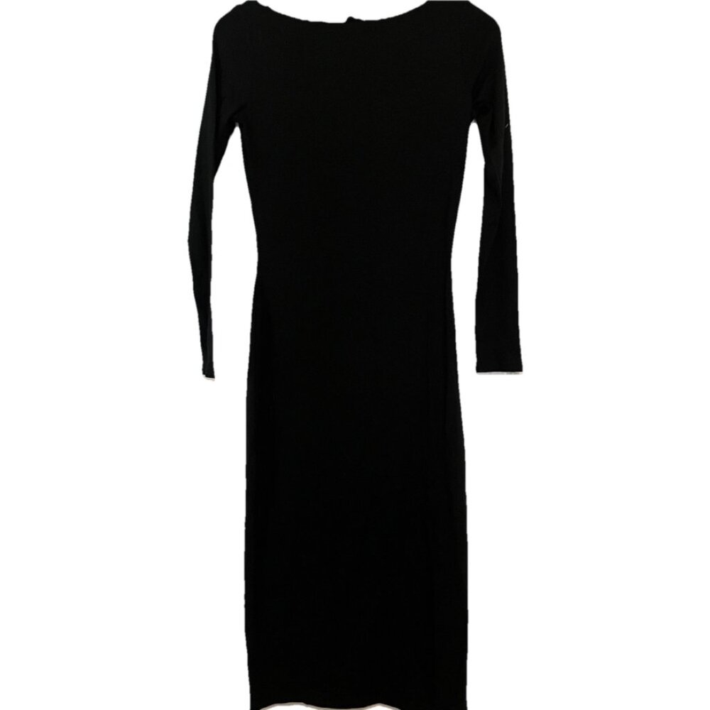 NEW Wild Fable Long Sleeve Knit Bodycon Midi Dress - Black - Size Small - Picture 3 of 5